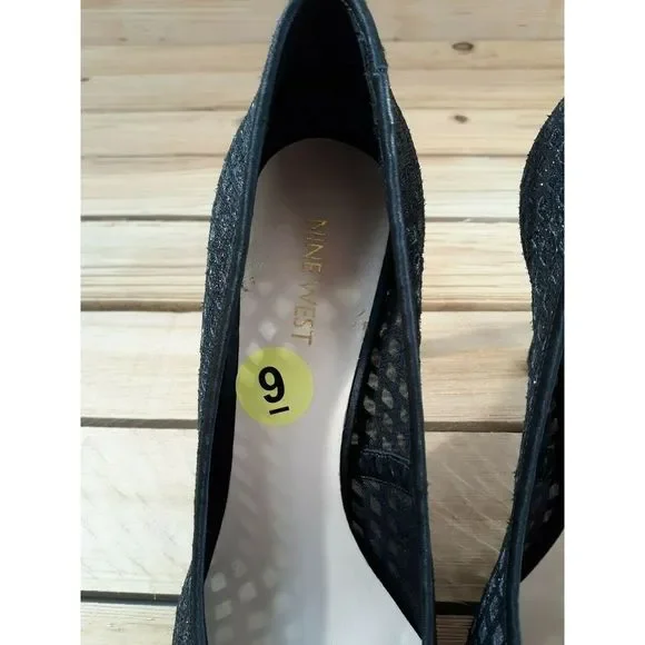 New Nine West Womens Black Pumps Size 9m * - Picture 5 of 7